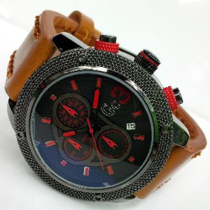 Jam Tangan Pria 3 Time Gc Tali Kulit