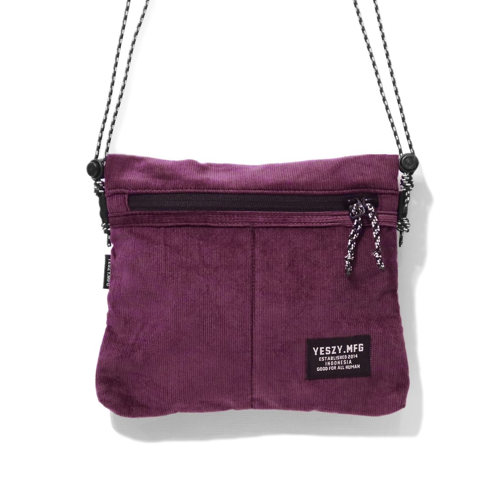 YESZY.MFG - Union Corduroy Maroon Sling Bag