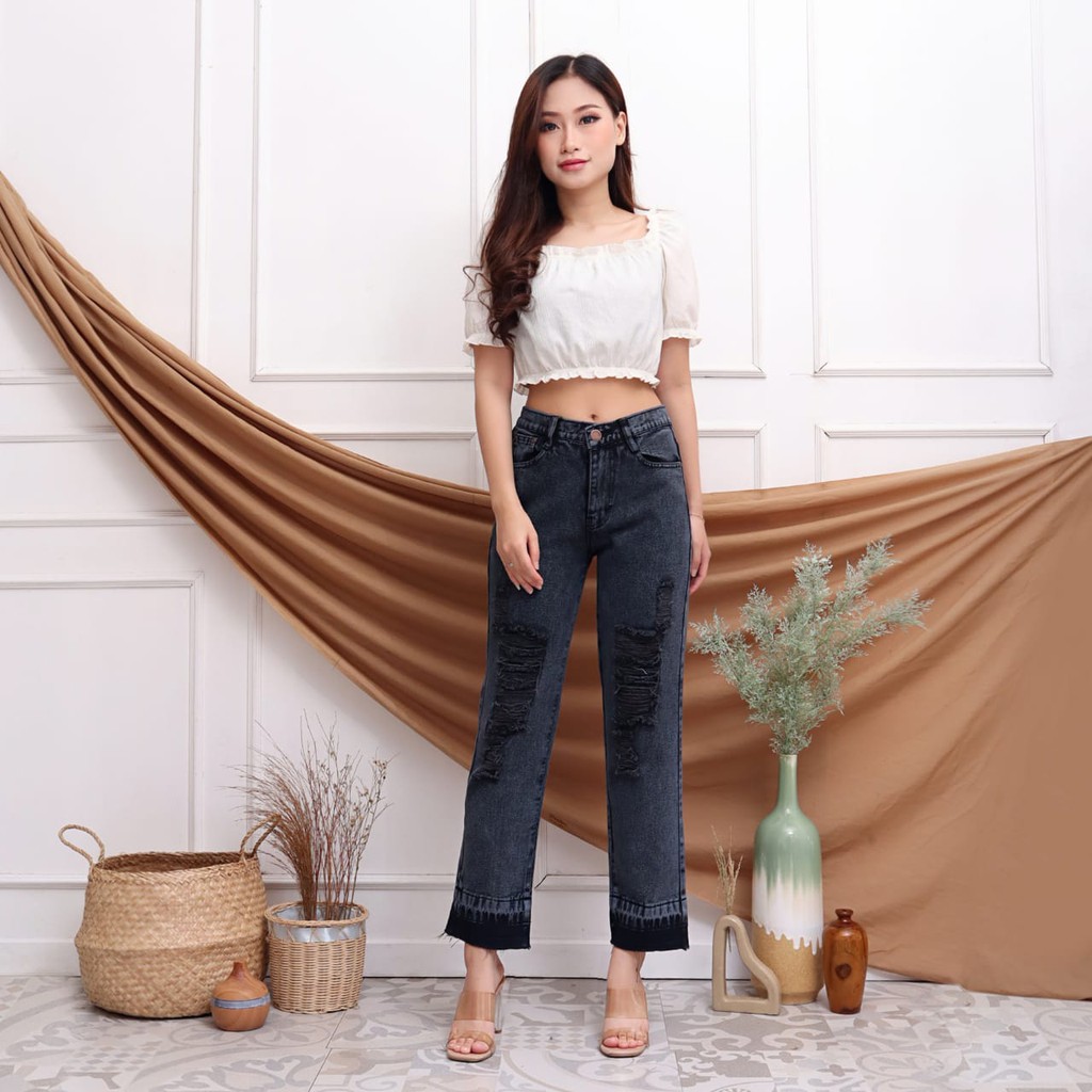 FWR - CELANA BOYFRIEND JEANS RIPPED FURING ARSY