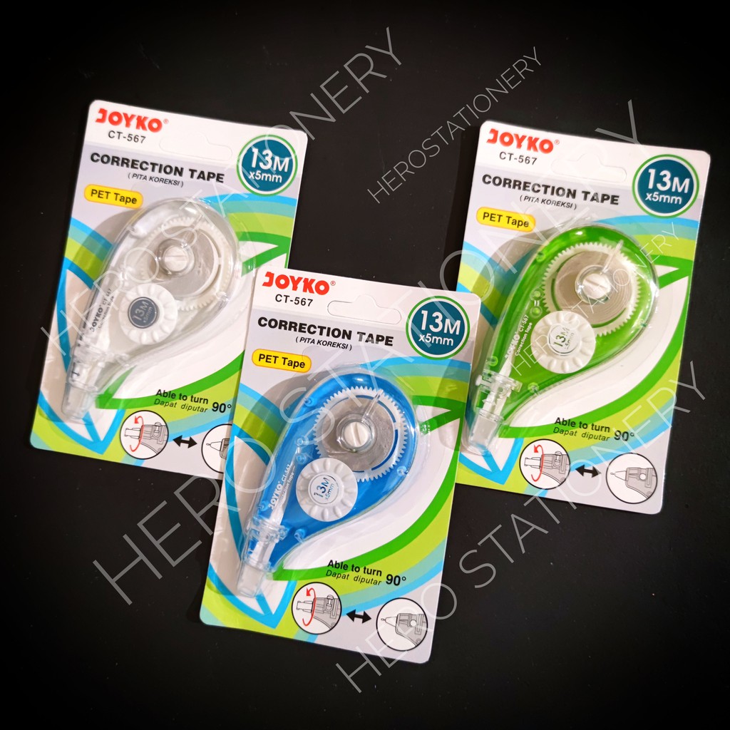 

Joyko correction tape pita koreksi kepala bisa diputar 13 m CT-567