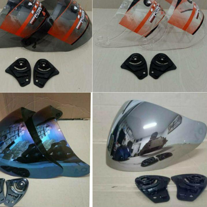 No Lirik Kaca Helm Visor Iridium Silver pelangi hitam clear KYT DJmaru Galaxy INK Centro Murah #DISK