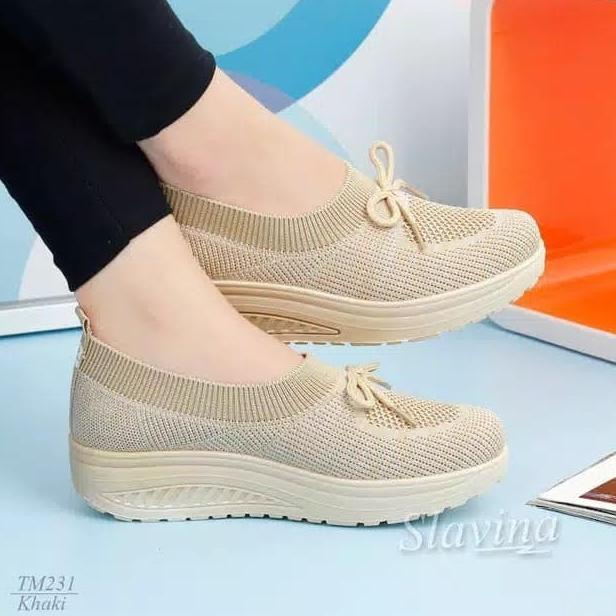 sepatu wedges slavina wanita keren original murah berkwalitas