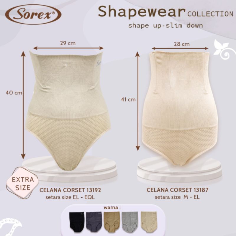 Sorex celana corset CC 13192 korset pelangsing Shapewear Collection Extrasize Jumbo Setara Ukuran EL-EQL