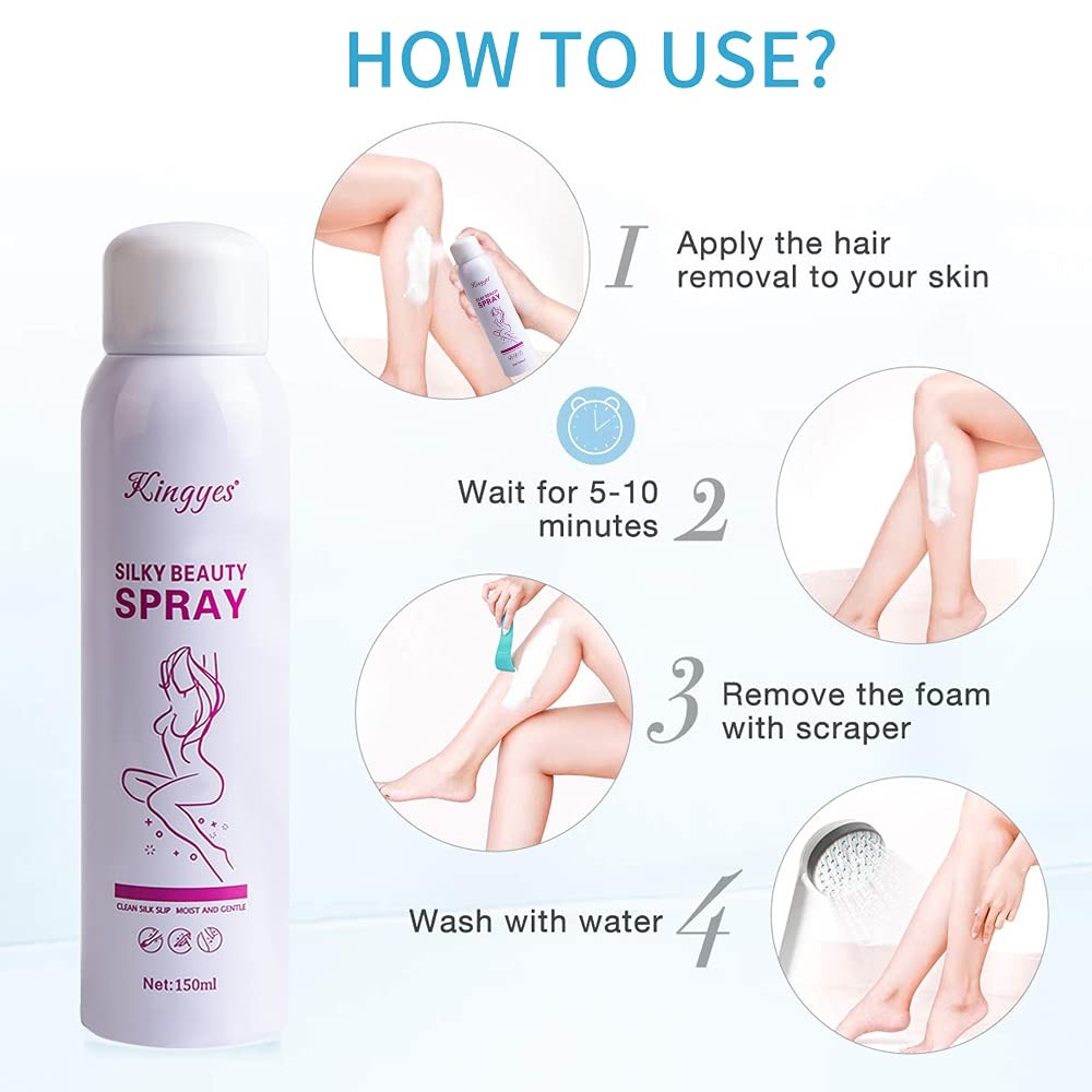 DBEST - KINGYES SILKY BEAUTY SPRAY PERONTOK BULU KETIAK KEMALUAN DAN BULU TANGAN KAKI DAN KUMIS PERMANEN