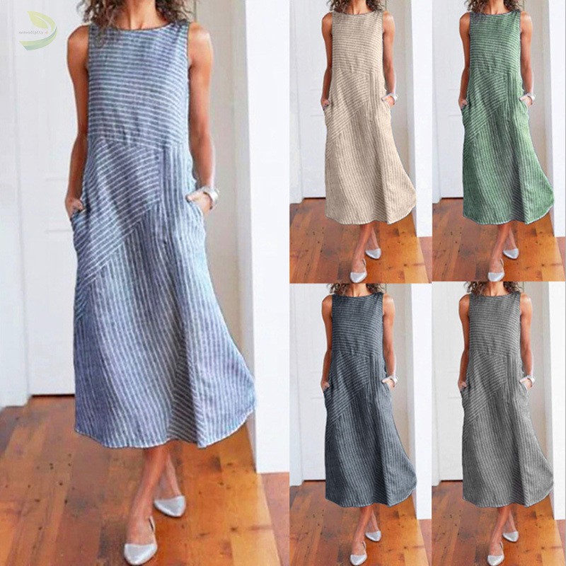cotton summer long dresses