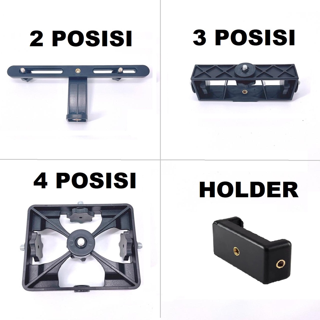 [WS]  SAMBUNGAN TRIPOD HP Sambungan Holder U Tripod Hp 3 Posisi Extension Converter Live Multi Clip Mobile Position