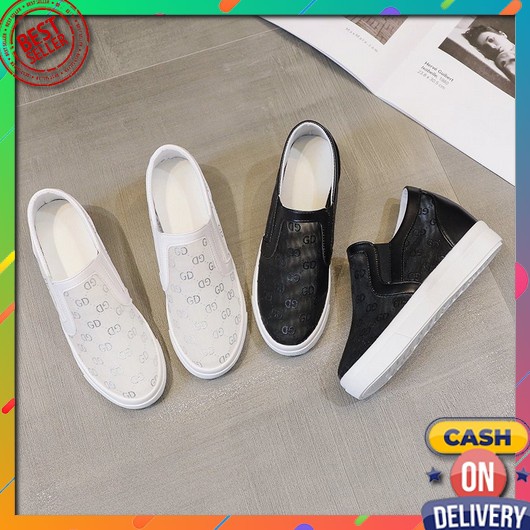 Slip On Wanita Lucu Kanvas Perempuan Remaja Sepatu Kerja Sepatu Slipon Kekinian Spokat Sepatu Flat H