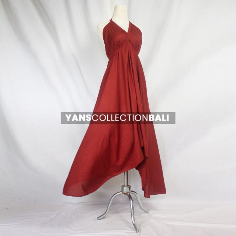 Maxi Dress Piramid BALI-Maroon polos