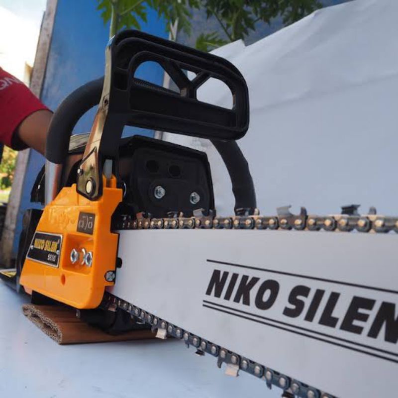 Rantai Chainsaw 38T NIKO SILEN Bar 22" Laser Baja Potong