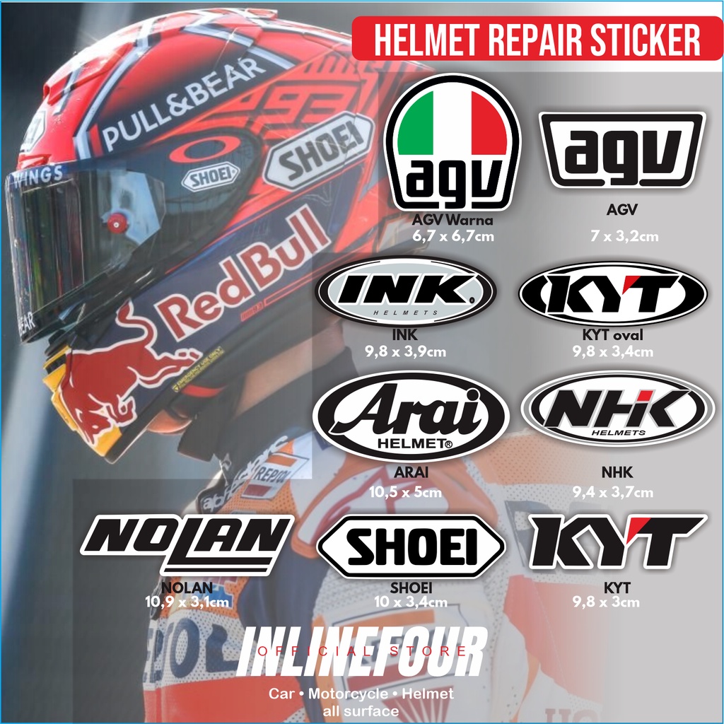 

Stiker Printing Cut Logo Helm Sticker Print Cut Repair Repaint KYT, dll Motor Termurah