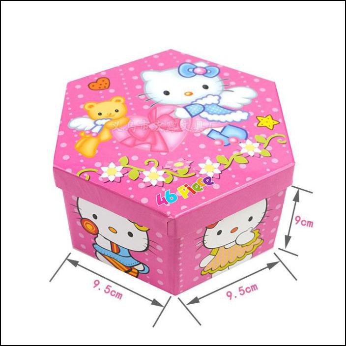 

CRAYON SET SEGI 6 46 PCS KARAKTER KARTUN WARNA KRAYON MEWARNAI ANAK - PINK