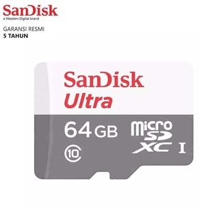 Sandisk Micro SD 64GB 100MbpS Class 10 Non Adapter MicroSDXC UHS-I MicroSD Memory Card 64 GB 100 Mbps
