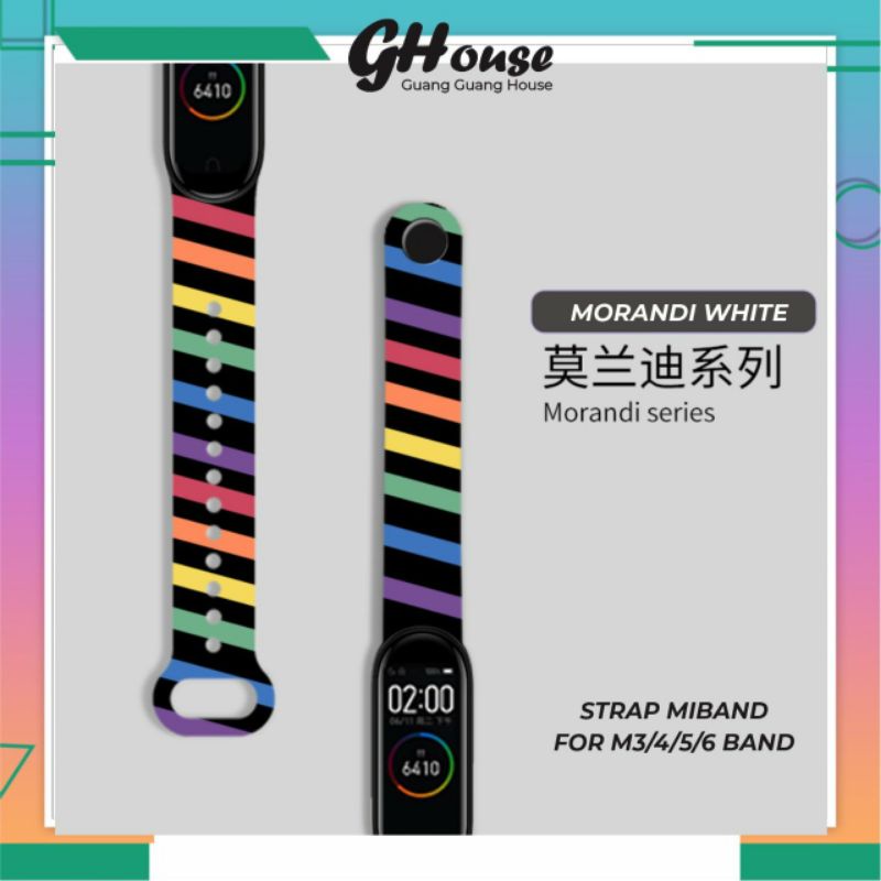 Strap Miband 3/4 Xiaomi Mi Band 3 / 4 / 5 / 6 Tali Pengganti MiBand 5 Motif Cartoon