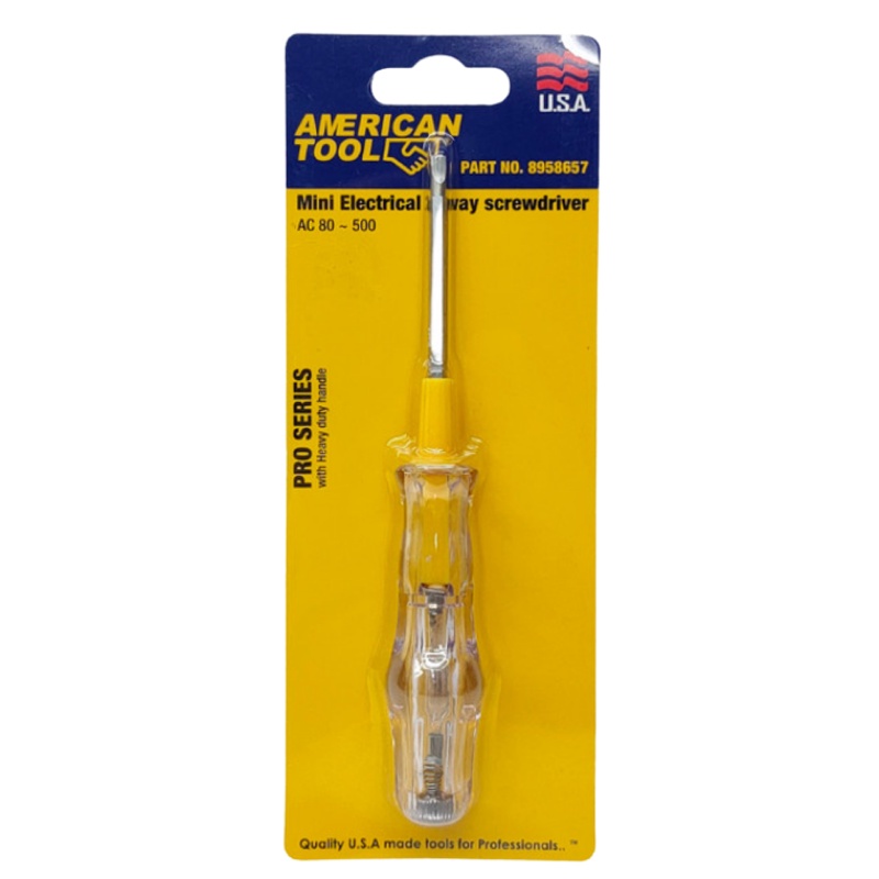 Obeng Testpen AC Bolak Balik American Tool Tespen 80-500 Volt Plus Minus