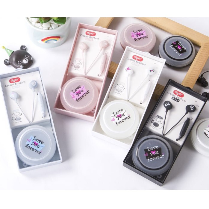 [A-112] Headset Earphone LOVE YOU FOREVER / Wadah Earphone Romantis Motif Cinta Love You Forever