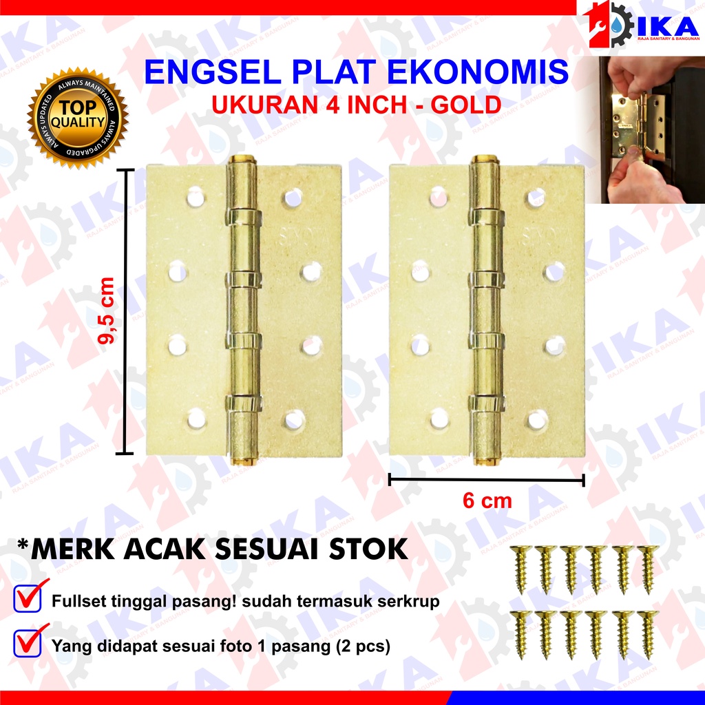 Engsel Plat Engsel Plat Jendela Engsel Pintu Engsel jendela  3&quot; 4'' inch tebal 1,3 mm baja tahan karat 3&quot; inch x 2,5 &quot; 4 &quot; inch x 2,5&quot; inchi 6,2 cm x 9,5 cm  inchi 6,2 cm x7,5 cm