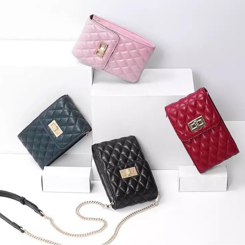 [BAJ] Dompet Pocket Tas Selempang Wanita Fashion Slingbag Rantai Tas Handphone Sling Bag hp Wanita Chacha - TF059