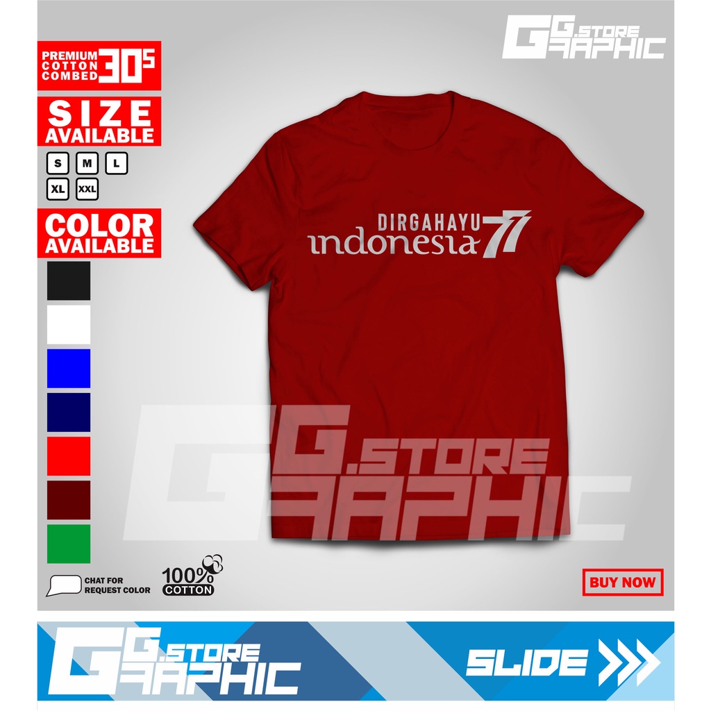 Baju kaos Dirgahayu Indonesia 77