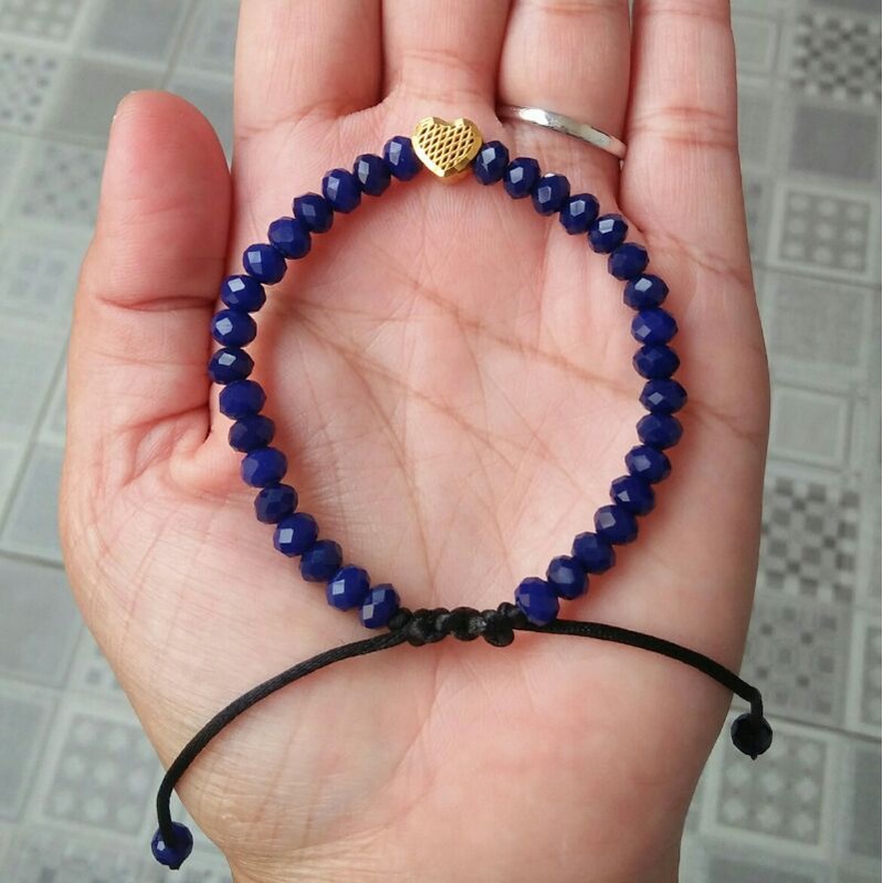 Gelang Tali Kristal Charm Emas