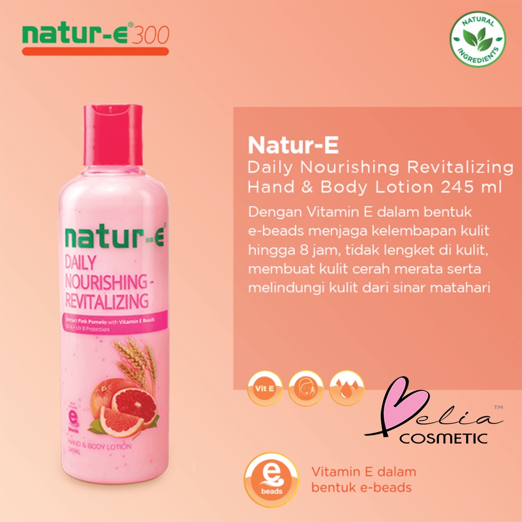 ❤ BELIA ❤ NATUR E Daily Nourishing Moisturishing | Energizing | Revitalizing | Advanced | Hand &amp; Body Lotion | 100ml 245ml | BPOM