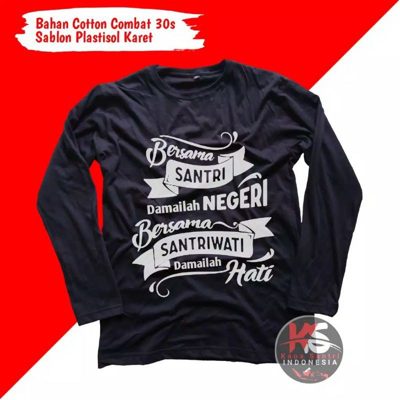 Kaos Dakwah / Kaos Santri / Kaos Muslim / Kaos Plastisol 006/Merah/Hitam/biru/hijau/putih