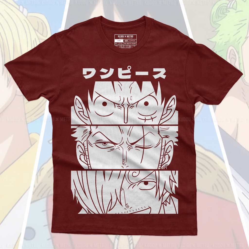 Tshirt Silhouettes Of a Trio Mugiwara Anime Manga One Piece Premium