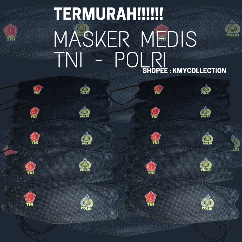 TERMURAH MASKER KF94 TNI POLRI, Masker Polisi, Masker TNI, Masker medis TNI POLRI, Masker Hitam
