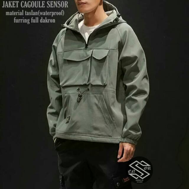 PREMIUM Jaket Cagoule Original SENSOR Polos Simple Waterproof