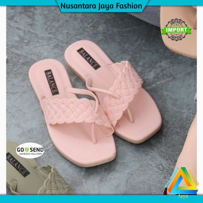 Sandal Jelly Wanita - Sandal Wanita Import - Sandal Balance 1203 23-Peach