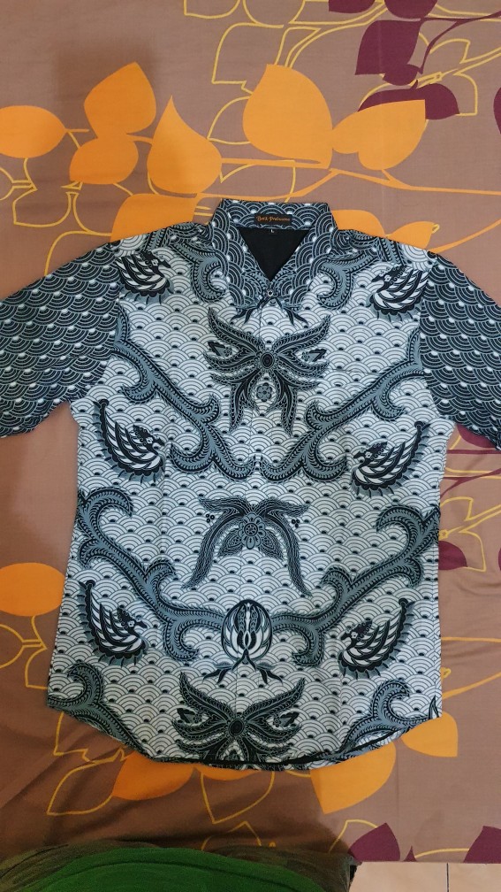 Kuncoro Sukma Kemeja Batik Pria Lengan Panjang Slimfit Katun Printing Hem Baju Seragam Kantor Modern
