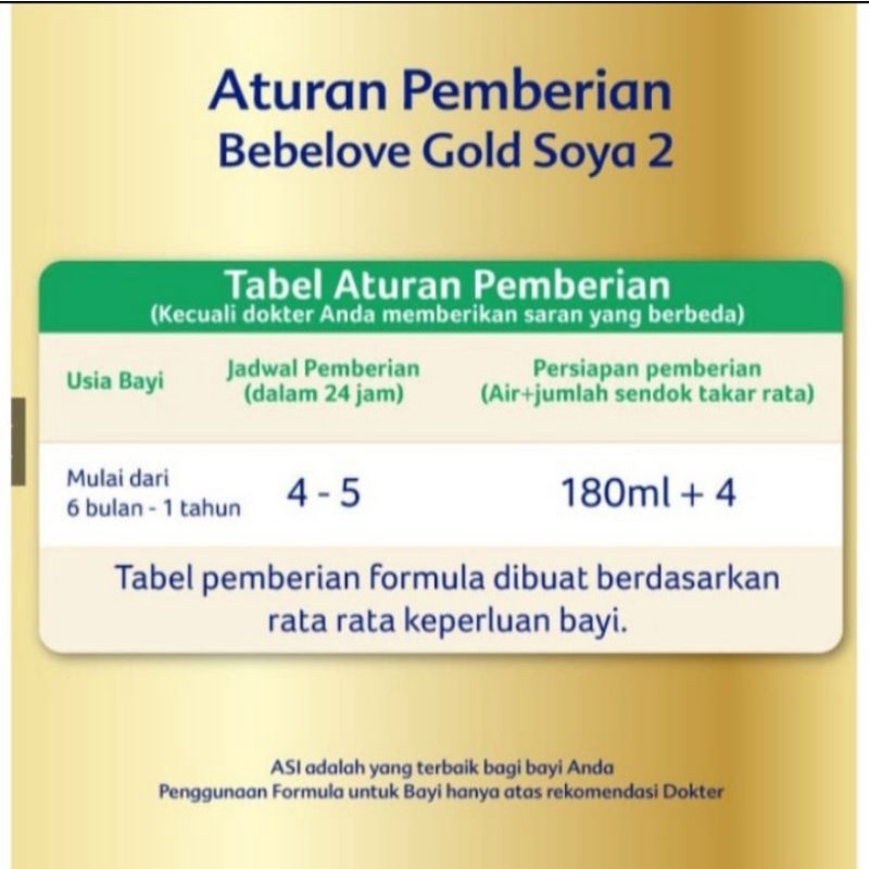 Susu Formula Bayi Bebelove Gold 2 Soya 6-12 Bulan 360 gr 360g