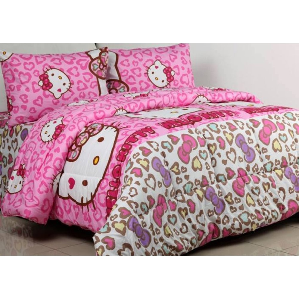 Bedcover Set Katun Jaxine Hello Kitty Leopard