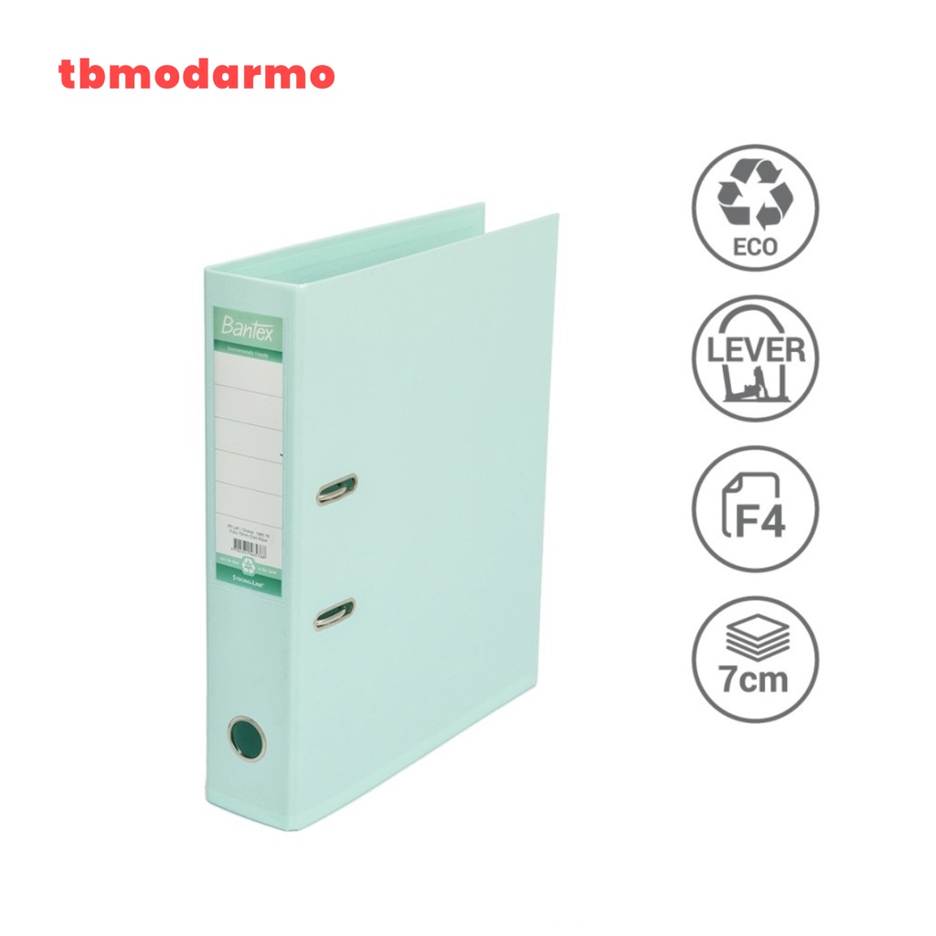 TBMO Bantex Lever Arch File Ordner Plastic Folio 7cm Cool Aqua 1465 76