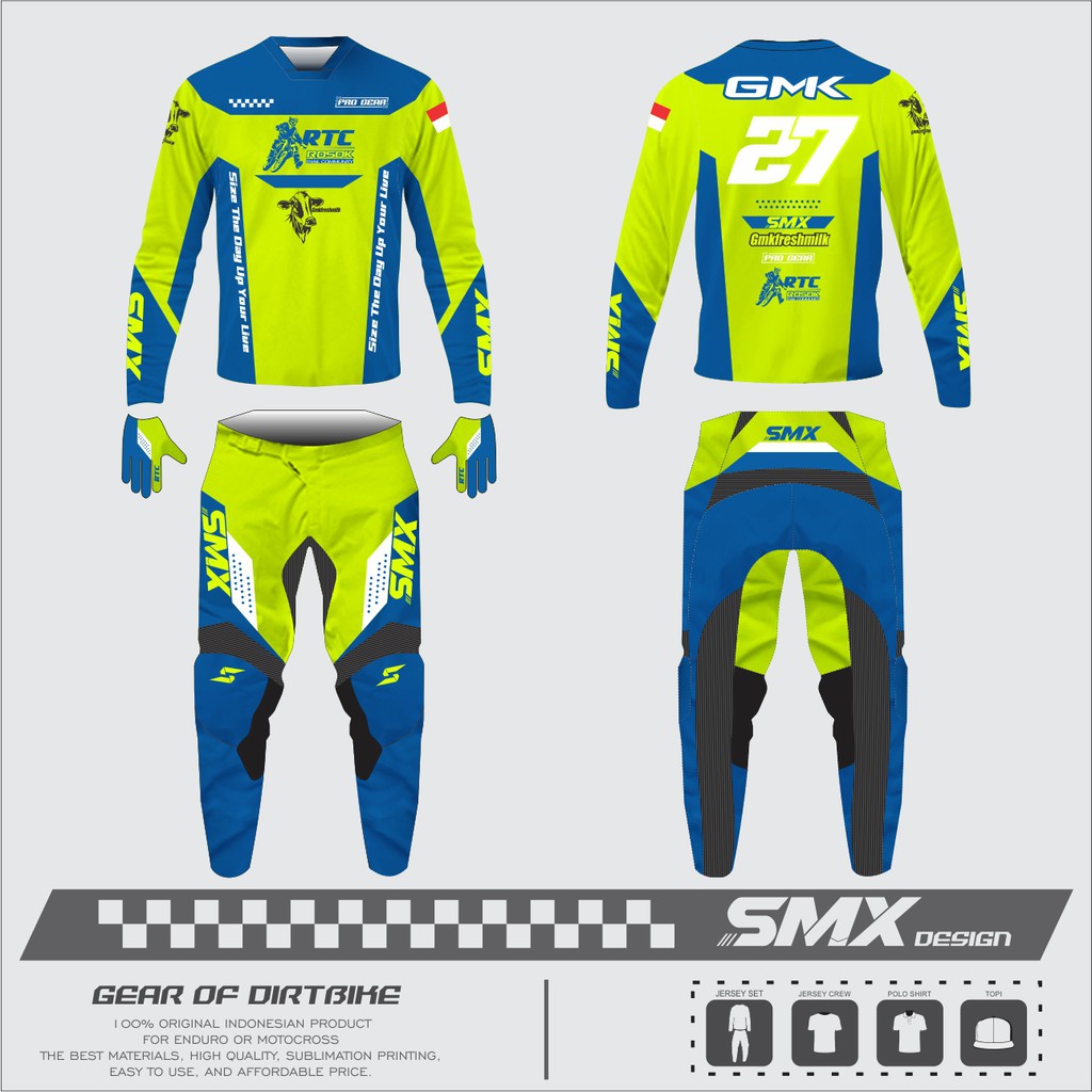 Pesanan Jersey Motocross Desain Custom - Desain Jersey