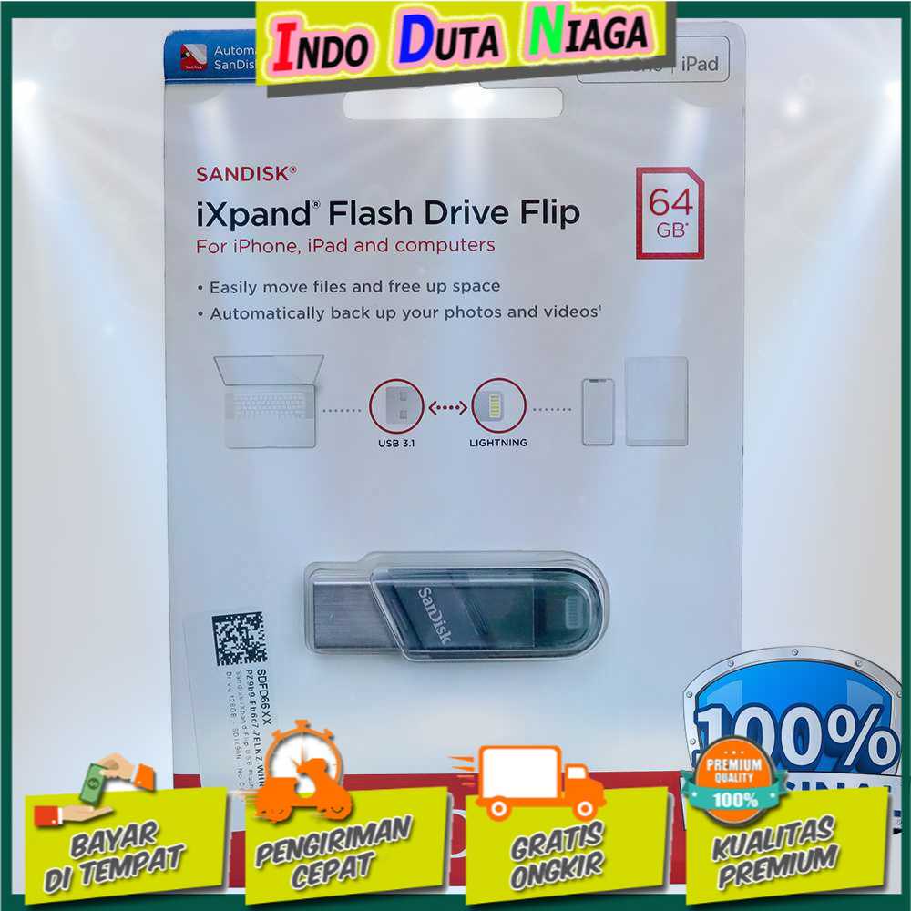 IDN TECH - Sandisk iXpand Flip USB Flash Drive - SDIX90N