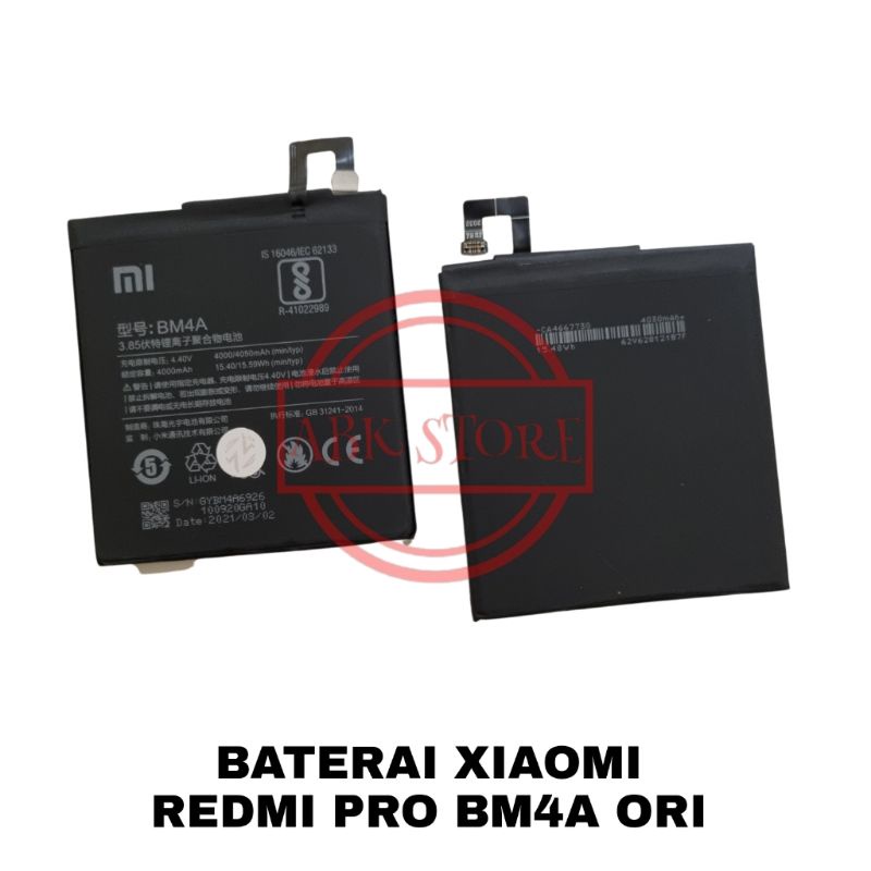 BATRE BATERAI BATTERY XIAOMI REDMI PRO BM4A ORIGINAL