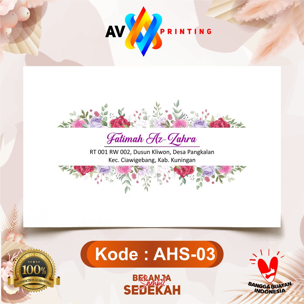 

Amplop Custome Nama | Kode AHS-03