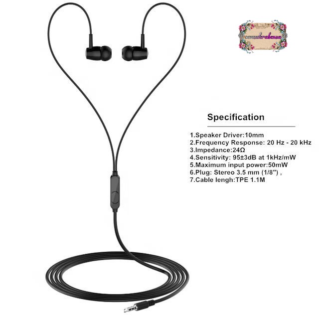 l29 headset hf earphone extra bass jack 3.5mm for all type merek smartphone SB3781