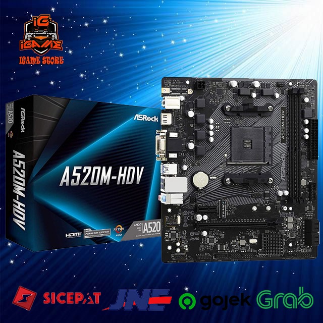 ASRock A520M-HDV (AM4, A520, DDR4, USB 3.2, SATA3) NAMPOLL GAN