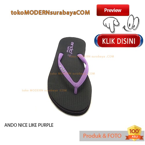 ANDO NICE LIKE PURPLE sandal wanita jepit casual