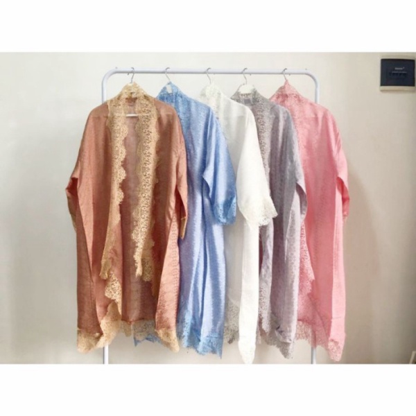 Jual outer lace wanita batik outer lace - Cokelat Berkualitas