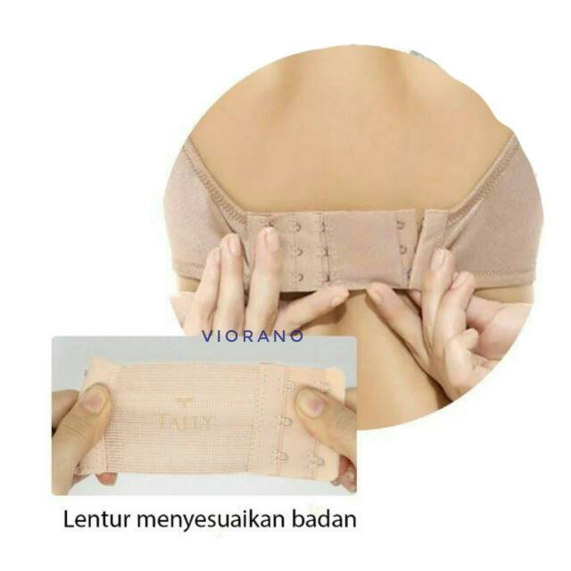 Kait Super Extender Tally Kait 2 Kait 3 Sambungan Bra Kekecilan Kait Bh Extension Hitam Cream