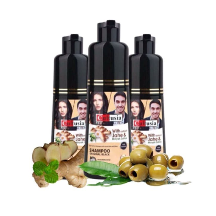 Cultusia Shampo Original Black dengan ekstrak Jahe &amp;Minyak Zaitun 160 ml ~ ORIGINAL 100%