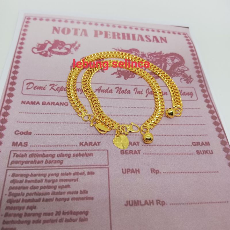 gelang tikar terbuat dari koin asli edisi 1991-1994 tidak mudah luntur