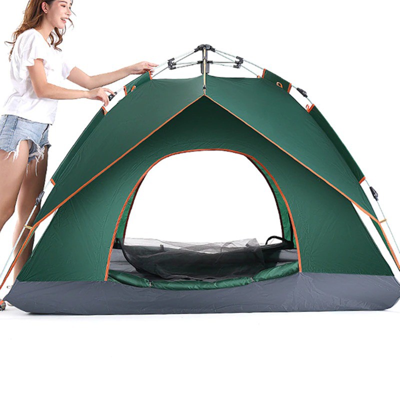 Tenda Kemah Camping Outdoor Adventure 3-4 Orang - ZK50 - Green / Tenda Camping / Kemah