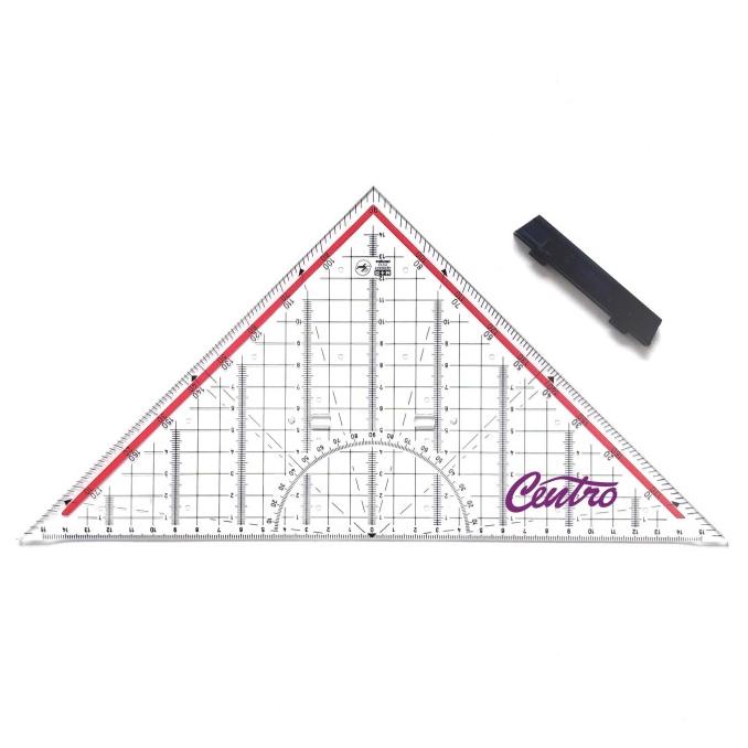 

[COD] Penggaris Segitiga Pegangan MOR (M+R) 32cm Technical Triangle Ruler NEW Kode 1154