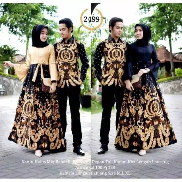 Maura Couple - Sania Ruffle Batik Couple Ori Ndoro Jowi Garansi