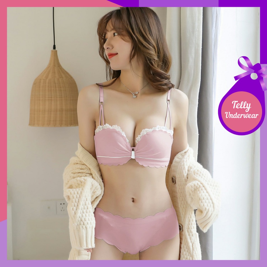 TELLY ➡️ 091 Push Up Bra Sexy Wanita Tanpa Kawat Bra Push Up Import BH Branded