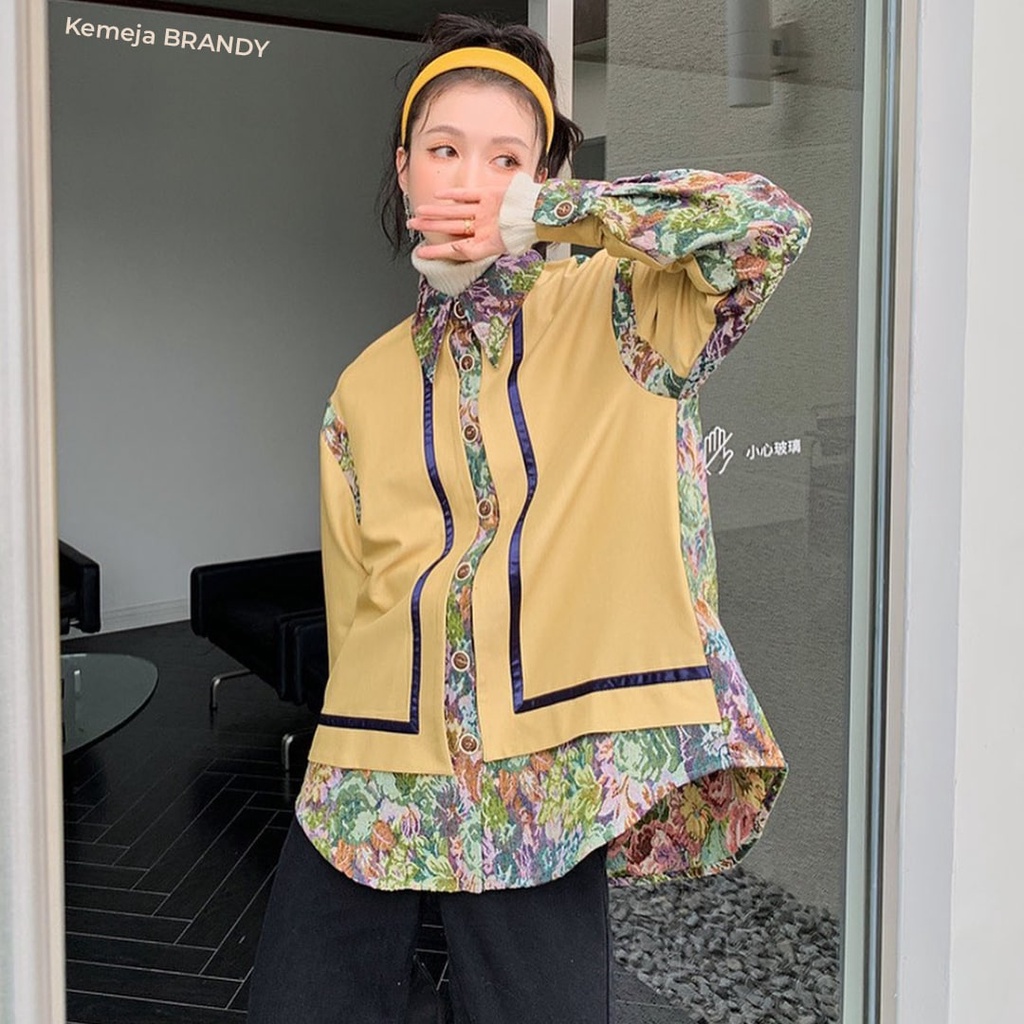 Kemeja Brandy by JRY / Atasan wanita bahan katun silk