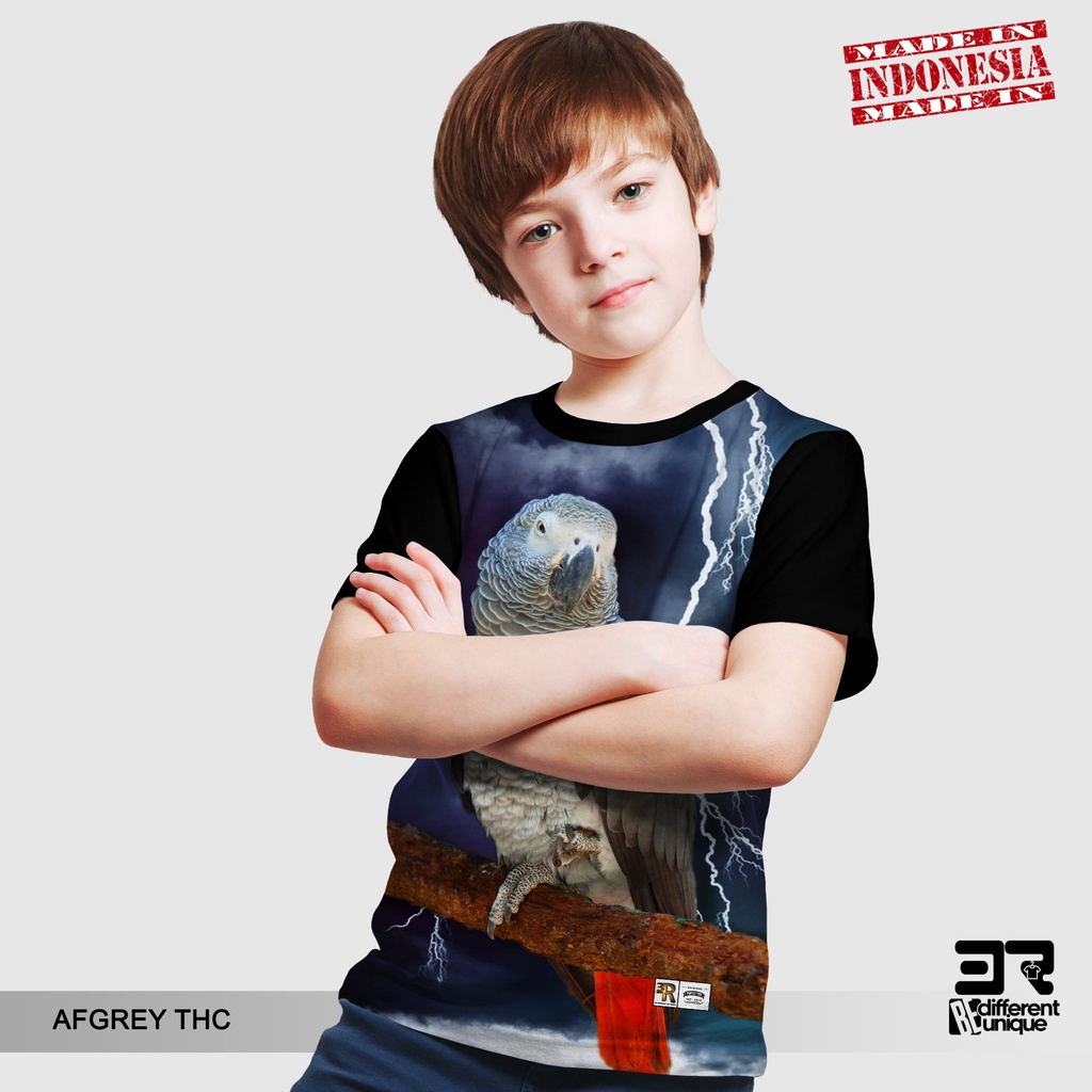 [ COD / BAYAR DI TEMPAT ] KAOS DISTRO PRINTING ANKA ANAK GAMBAR BURUNG AFGREY THC